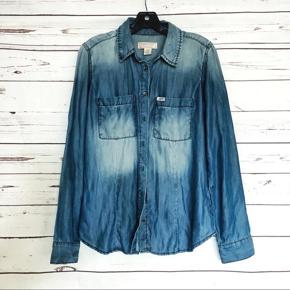 guess denim blouse